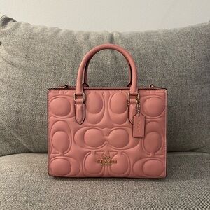 NWT Coach Maggie Small Tote Bag Signature Leather CY670 Petal Pink